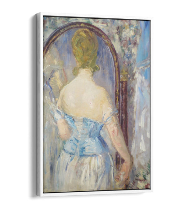 EDOUARD MANET, WOMAN BEFORE A MIRROR -FLOAT EFFECT CANVAS WALL ART PIC PRINT