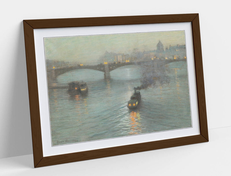 Framed Wall Art - L. Birge Harrison Evening On The Seine Poster Print UK Made