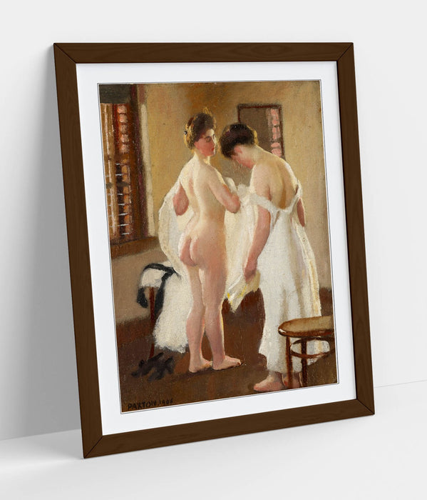 Framed Wall Art - William McGregor Paxton Women Dressing Painting Print 4 Sizes