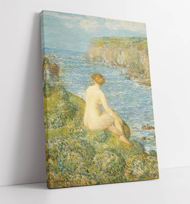 Canvas Wall Art - Childe Hassam Nymph and Sea Artwork Print on Archival Grade Canvas