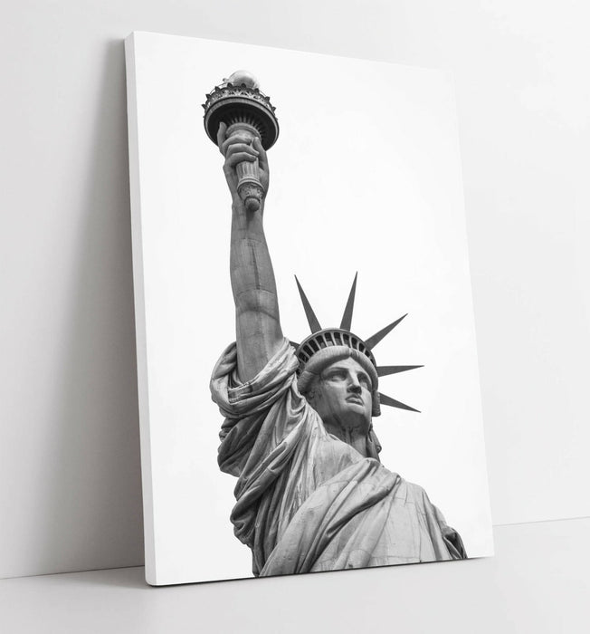 Canvas Wall Art - Liberty Statue Raised Arm Print | 30mm Deep Frame, Vibrant Colour