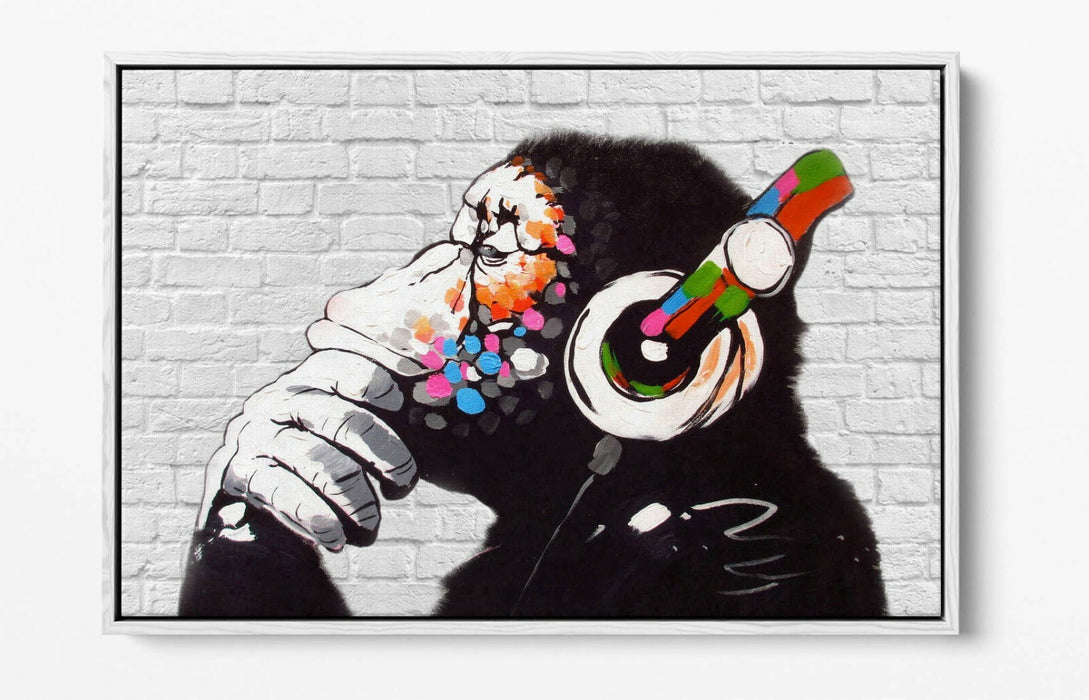 Canvas Wall Art - Float Effect Canvas Rainbow Print on MDF Frame, Handmade