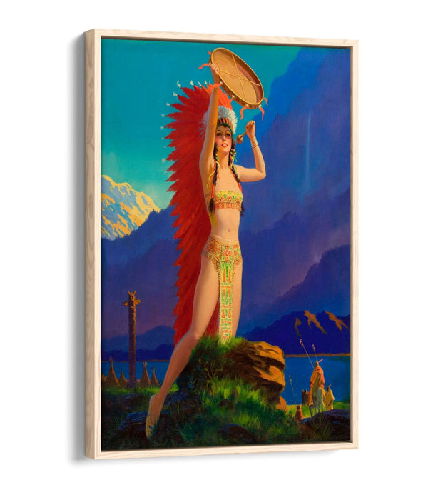 Float Effect Canvas Art - Edward Mason Eggleston Mountain Tribes Artwork, Ready To Hang