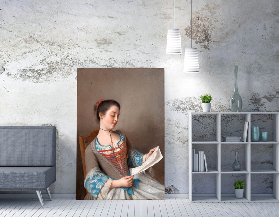 Canvas Wall Art – Jean-Etienne Liotard Girl Reading Print on Archival Grade Canvas