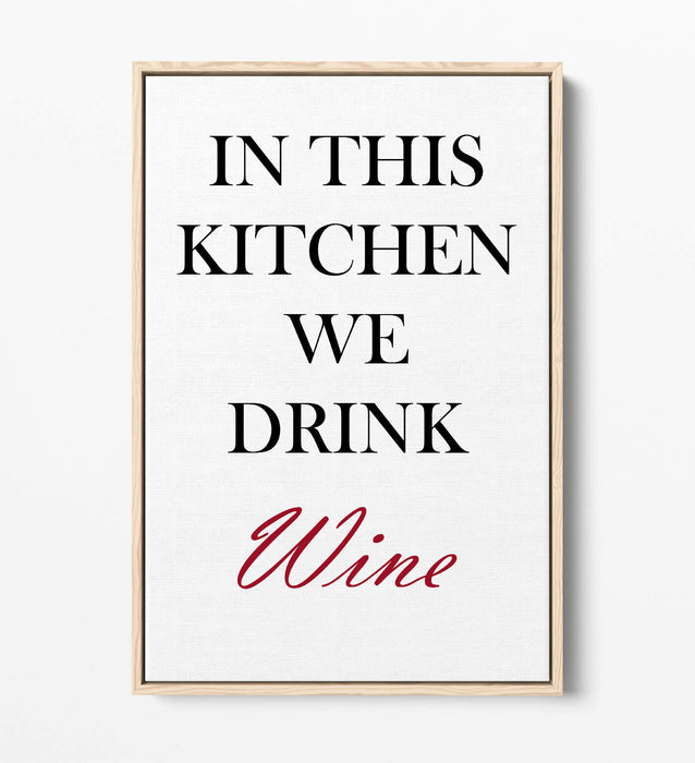 "KITCHEN IS THE HEART OF THE HOME" QUOTE SLOGAN -FLOAT EFFECT CANVAS ART PRINT