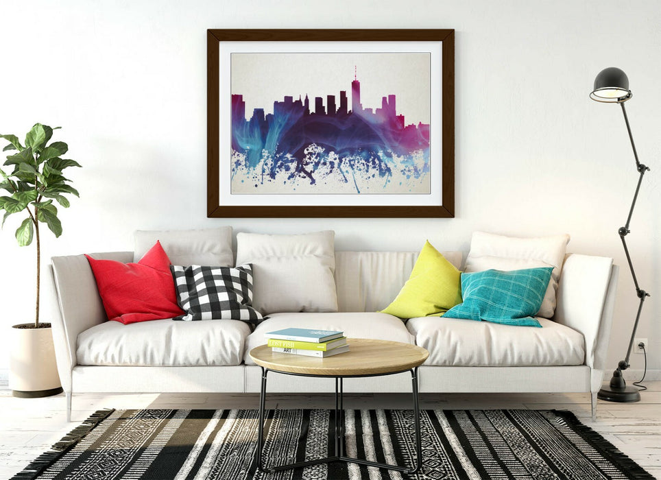 New York City Skyline Art – Framed Wall Art with Urban Splash Artwork