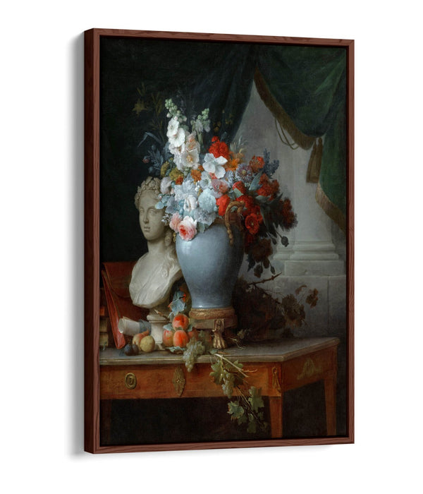 ANNE VALLAYER COSTER, FLOWERS IN A VASE -FLOAT EFFECT CANVAS WALL ART PIC PRINT