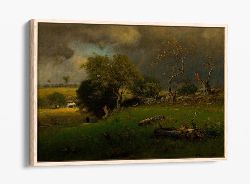 Canvas Wall Art – George Inness The Storm | Float Effect Canvas Print With Premium Frame