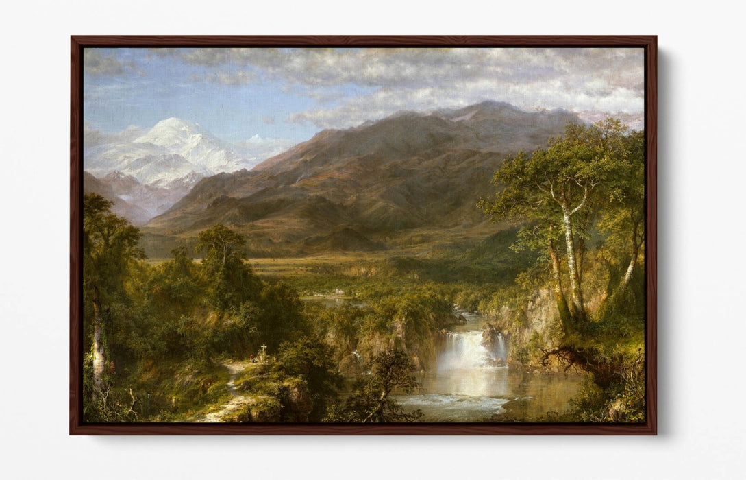 FREDERIC EDWIN CHURCH, THE HEART OF THE ANDES-FLOAT EFFECT CANVAS WALL ART PRINT
