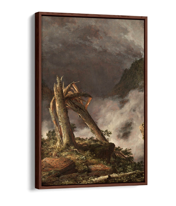 Canvas Wall Art Print | Mountain Storm Painting On Premium Float Effect Canvas