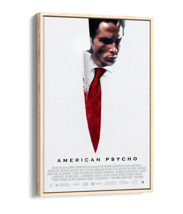American Psycho Poster - Premium Float Effect Canvas Wall Art With Vibrant Color Print