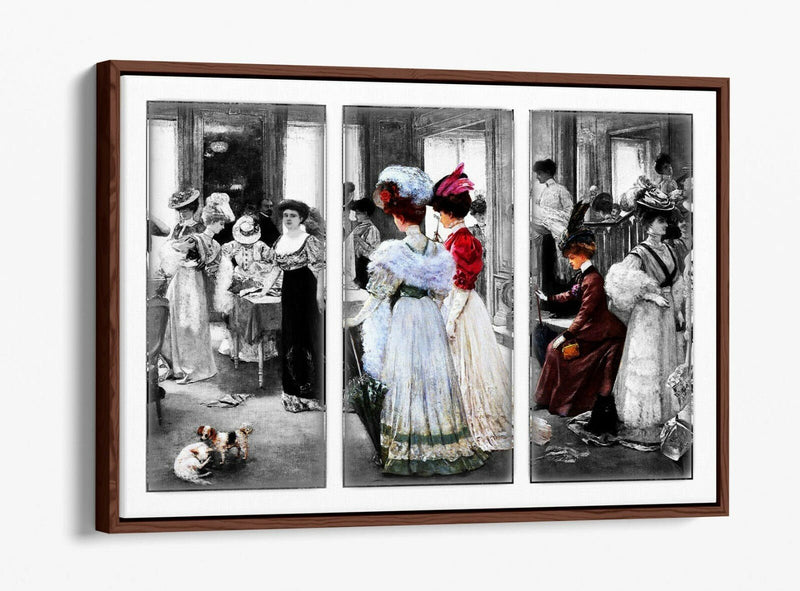 Vintage Victorian Canvas - Float Effect Wall Art | Handmade UK Women Portrait Print