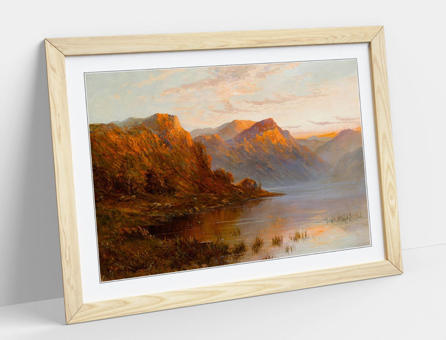 Framed Wall Art - Alfred De Breanski Scotch Lake Painting | Handmade UK Art Print
