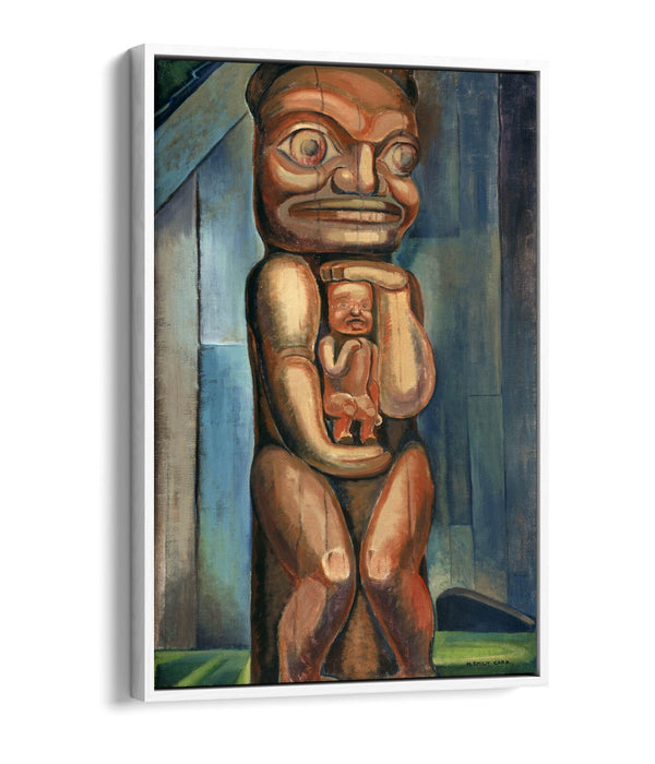 Canvas Wall Art - Emily Carr Totem Mother Float Effect Canvas Art Print