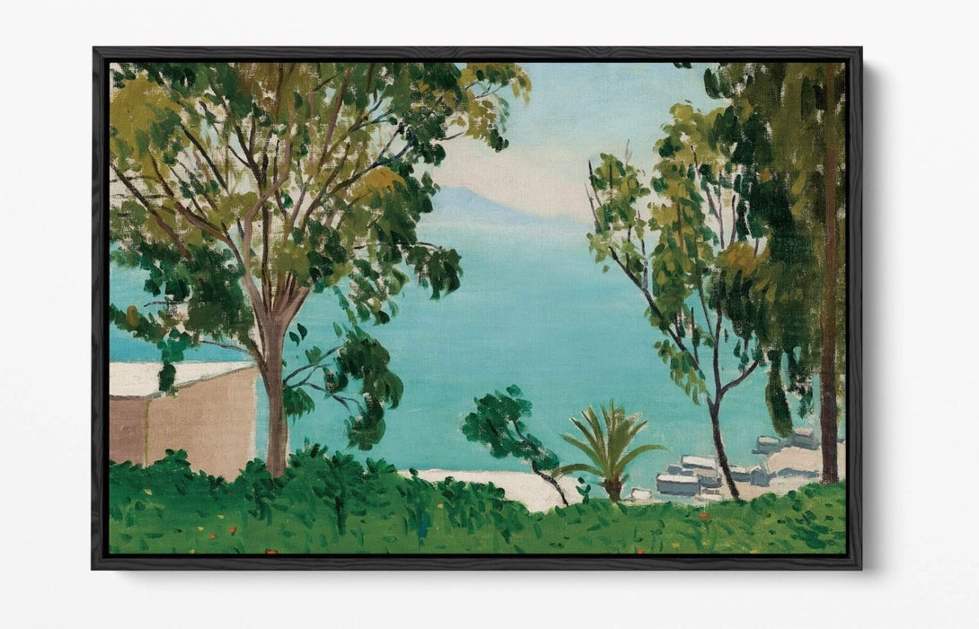 Float Effect Canvas Art - Albert Marquet Beach Scene Through Trees, Handmade UK