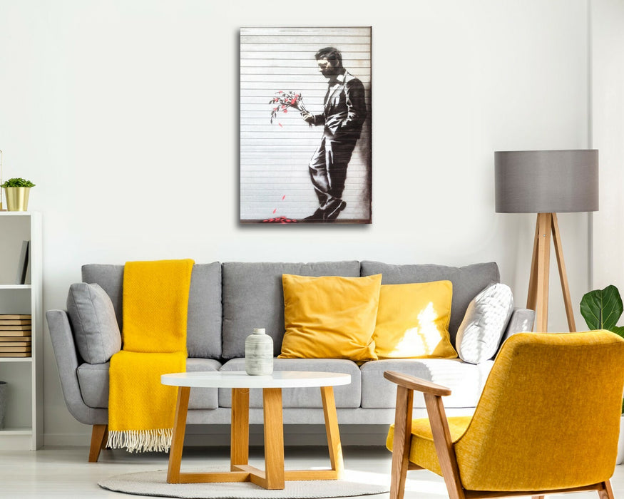 BANKSY CANVAS STREET WALL ART PRINT ARTWORK  PREMIUM VARNISHED HUSTLER