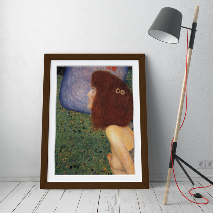 GUSTAV KLIMT, GIRL WITH BLUE VEIL -ART FRAMED POSTER PICTURE PRINT ARTWORK