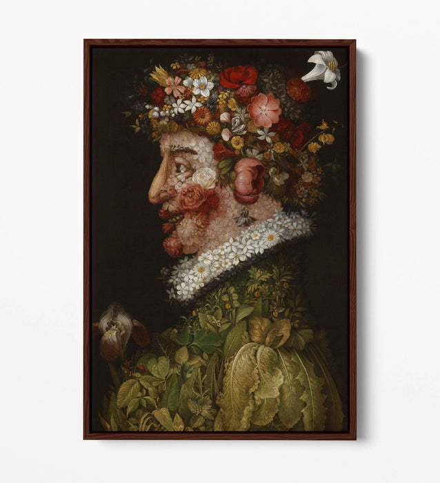Canvas Wall Art - Giuseppe Acrimboldo La Primavera | Float Effect Canvas Print