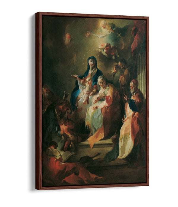 FRANZ MAULBERTSCH, THE HOLY KIN -FLOAT EFFECT CANVAS WALL ART PIC PRINT