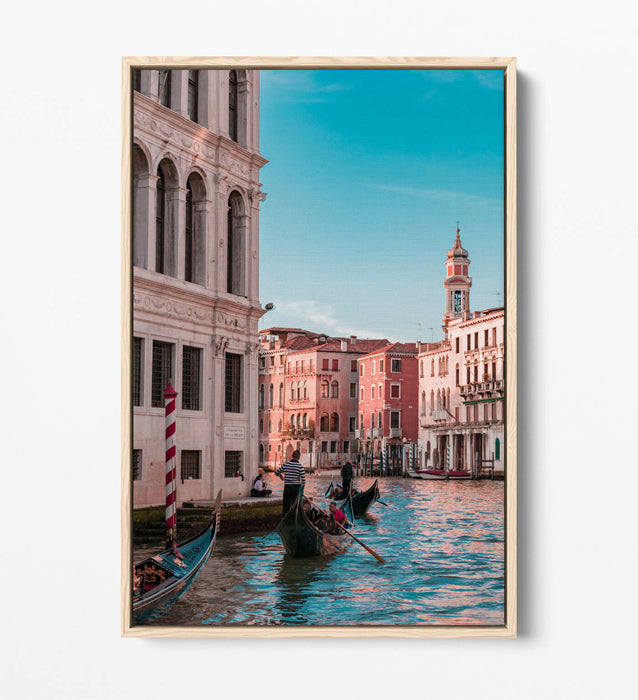 Venice Canvas Wall Art – Float Effect Gondola Print on Premium MDF Frame