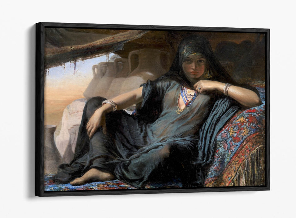 Float Effect Canvas Art – Egyptian Pot Artwork on Premium 30mm Deep Frame