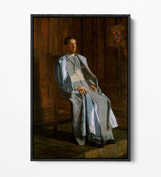THOMAS EAKINS, ARCHBISHOP DIOMEDE FALCONIO -FLOAT EFFECT CANVAS WALL ART PRINT