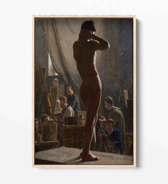Canvas Wall Art Print – Male Nude Artwork | Float Effect Canvas With Premium Frame