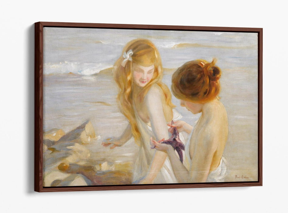 Float Effect Canvas Art - Girls With Starfish Fine Art Print | Handmade UK
