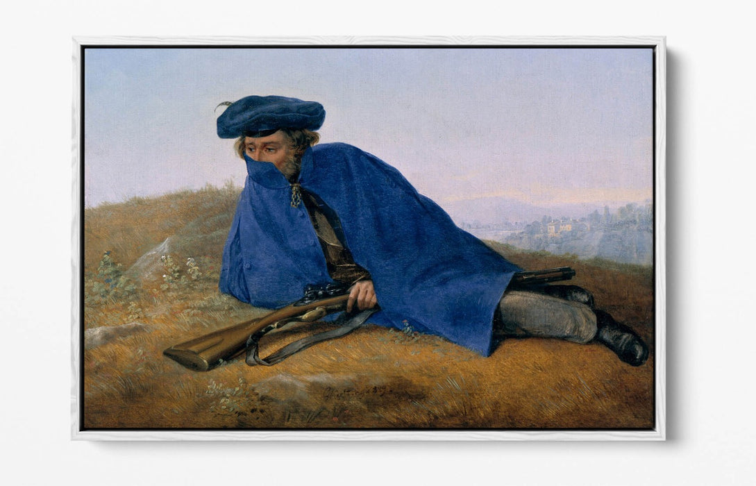 GEORG FRIEDRICH KERSTING, ON OUTPOST -FLOAT EFFECT CANVAS WALL ART PIC PRINT