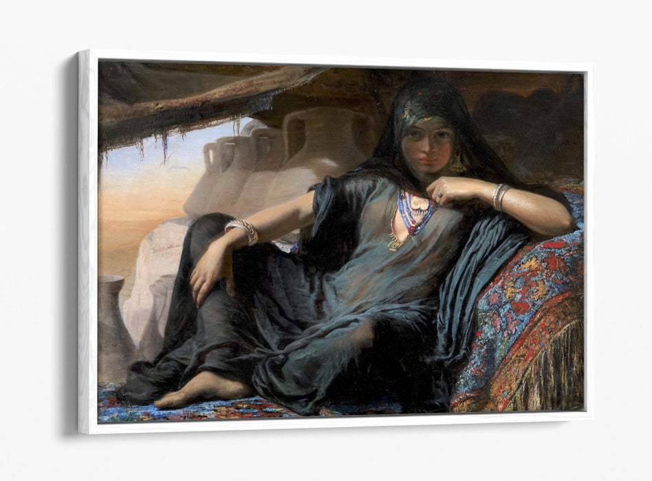 Float Effect Canvas Art – Egyptian Pot Artwork on Premium 30mm Deep Frame