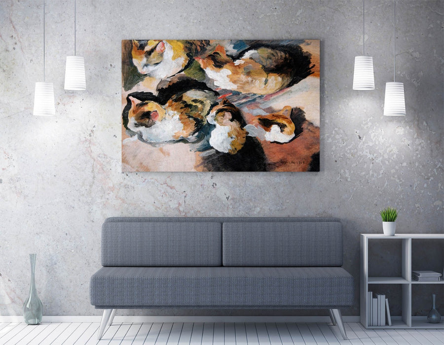 Canvas Wall Art - August Macke Study of a Cat Print on Archival Grade Canvas