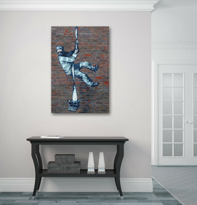 BANKSY READING JAIL PRISONER GRAFFITI CANVAS WALL ART PRINT ARTWORK DEEP FRAMED