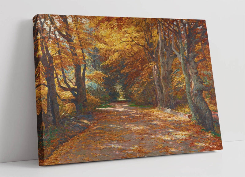Canvas Wall Art - Olga Wisinger-Florian Praterallee Autumn Painting on Premium Print