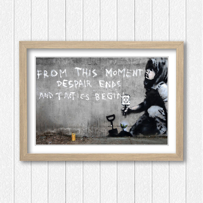 Banksy Framed Art – Extinction Rebellion Poster | Urban Street Art Print