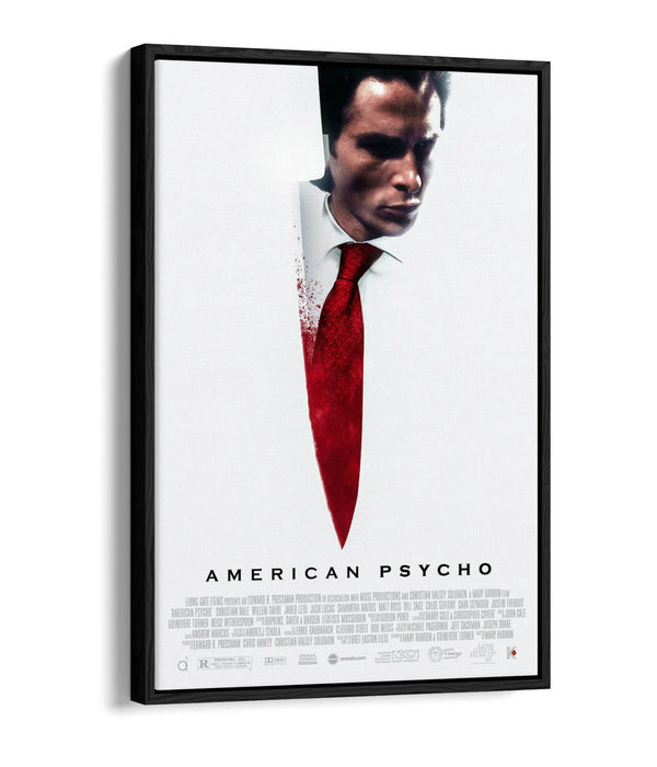 American Psycho Poster - Premium Float Effect Canvas Wall Art With Vibrant Color Print