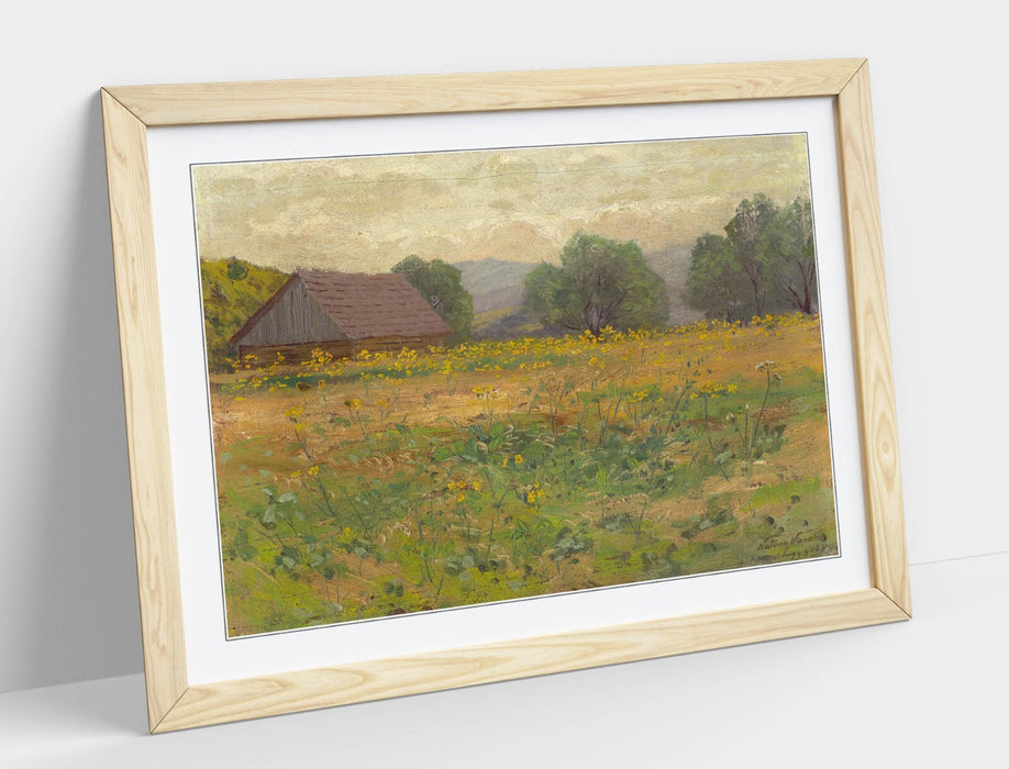Framed Wall Art - Ferdinand Katona Meadow Painting Print | Handmade Wall Decor