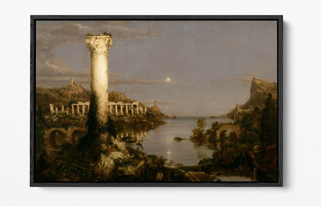 THOMAS COLE, THE COURSE OF EMPIRE: DESOLATION-FLOAT EFFECT CANVAS WALL ART PRINT