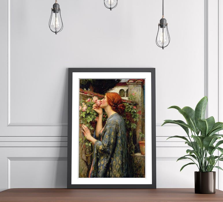 JOHN WILLIAM WATERHOUSE SOUL OF THE ROSE FRAMED ART POSTER PAINTING PRINT 4 SIZE