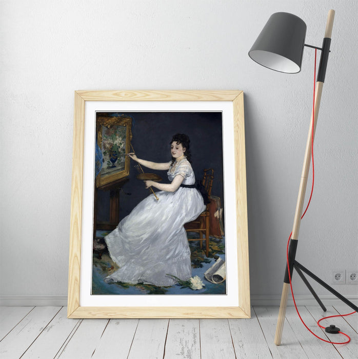 Framed Art Poster - Portrait Art Print by Edouard Manet | Wood Grain Frame, Ready to Hang