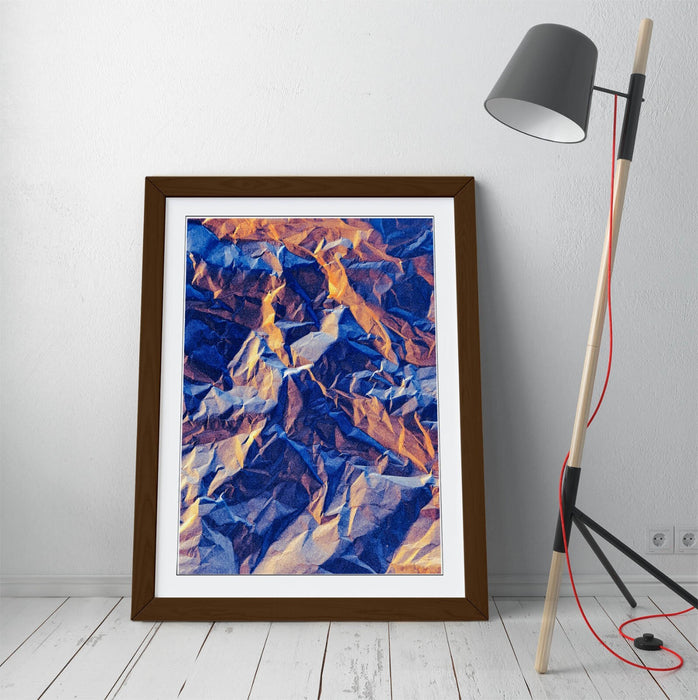 Mountain Rocks Wall Art – Framed Abstract Mountain Art Print | UK Handmade