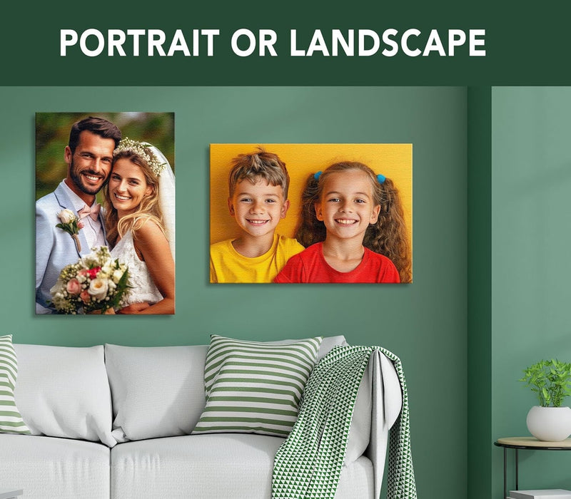 Personalised Canvas Print – Custom Photo Canvas With Deep 30mm Frame, 12x8 to 47x32in