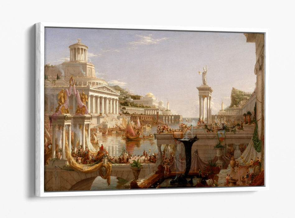 THOMAS COLE, THE COURSE OF EMPIRE: CONSUMMATION -FLOAT EFFECT CANVAS ART PRINT