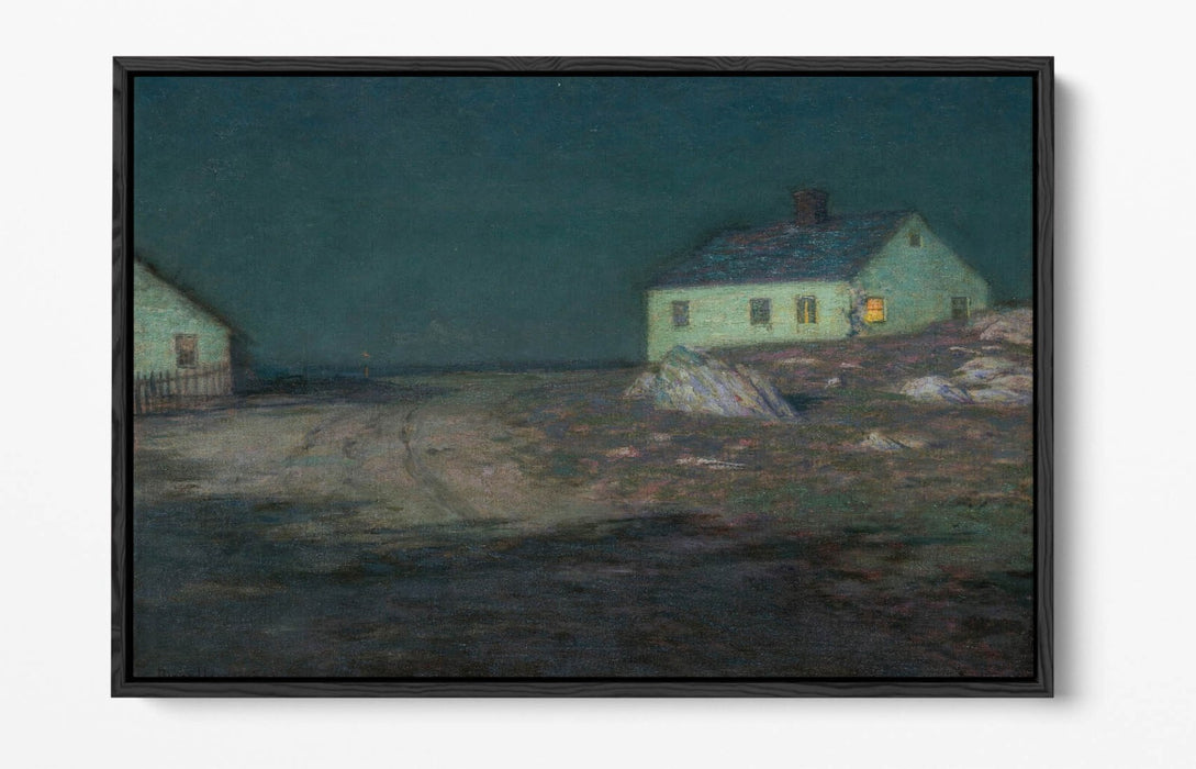 L. BIRGE HARRISON, THE HARBOR LIGHT -FLOAT EFFECT CANVAS WALL ART PRINT