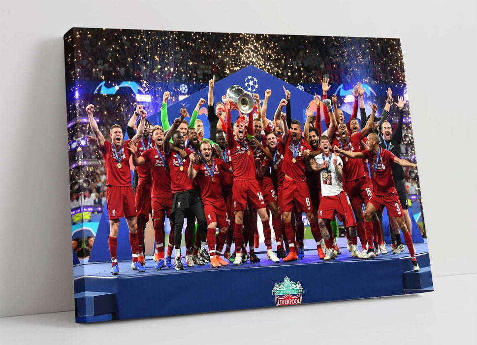 Liverpool Champions League Canvas – Handmade Football Wall Art Print With Vibrant Color