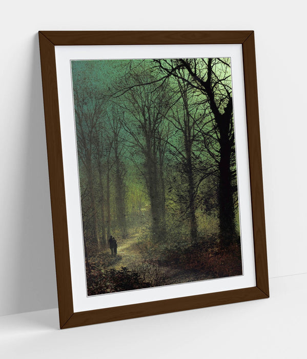 Framed Art Poster - John Atkinson Grimshaw Print With Wood Grain Frame | Handmade UK