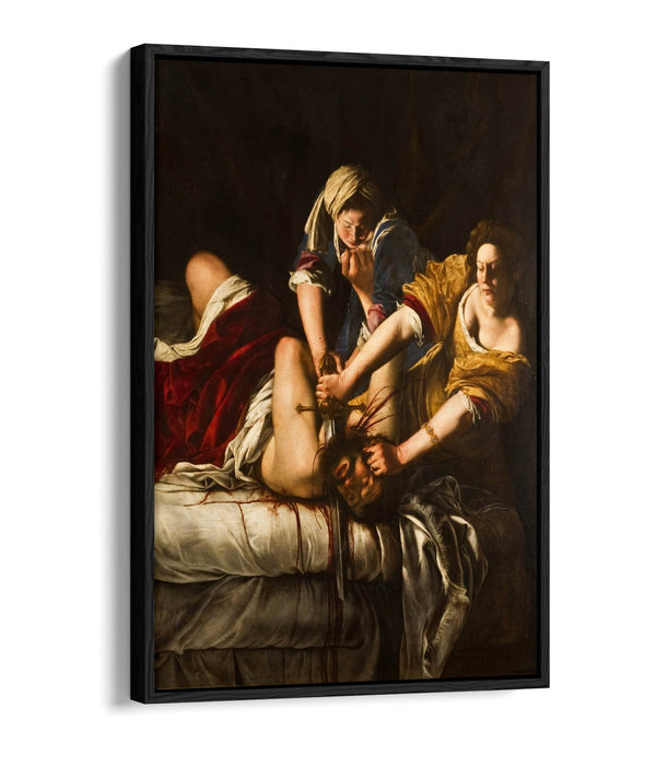 Canvas Art Print - Artemis Gentileschi Judith Slaying Holofernes | Float Effect, 30mm Deep Frame