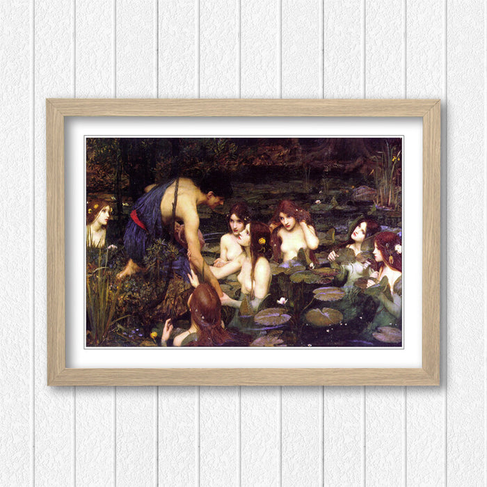 JOHN WILLIAM WATERHOUSE HYLAS NYMPHS FRAMED ART POSTER PAINTING PRINT 4 SIZES