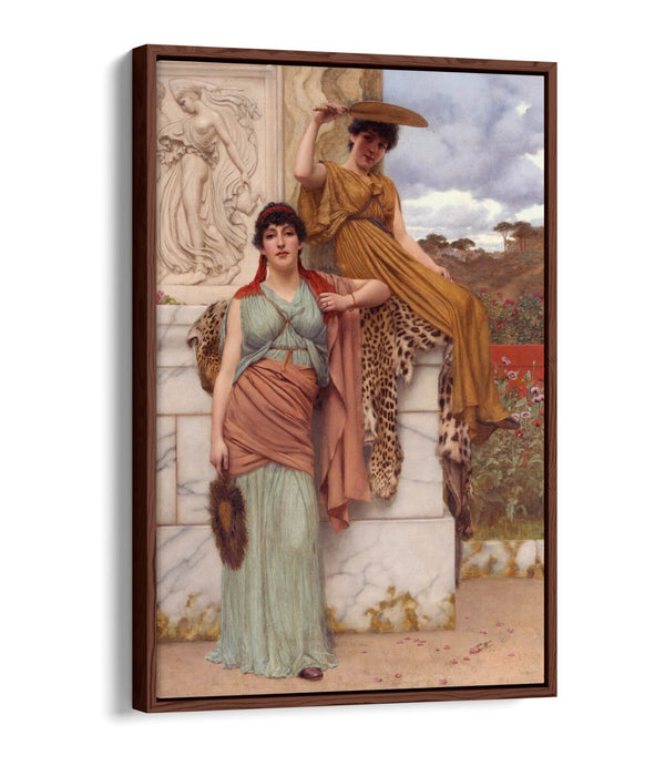 JOHN WILLIAM GODWARD, WAITING FOR THE PROCESSION -FLOAT EFFECT CANVAS ART PRINT