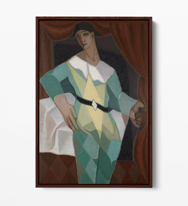 JUAN GRIS, HARLEQUIN -FLOAT EFFECT CANVAS WALL ART PRINT