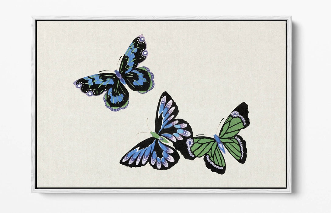 Canvas Wall Art – Handmade Butterfly Wall Decor With Float Effect Canvas Print